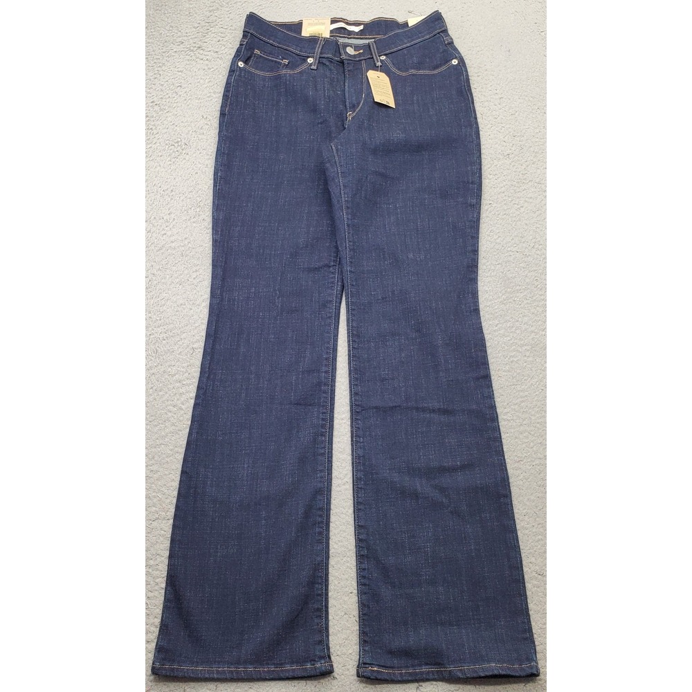 Levi's Bootcut Jeans Womens 4M Blue Denim Dark Wash Classic Streetwear Red Tab